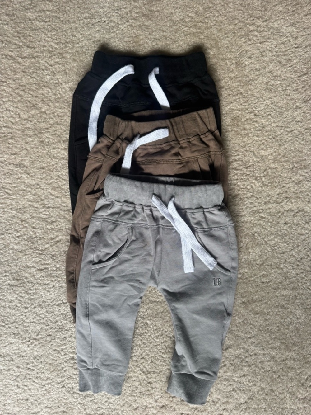 Little Bipsy Kids Jogger Set in Gray, Brown & Black